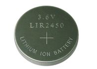 Professional  Li Ion Button Cell LIR2450 120mAh For Smart Wearable Device